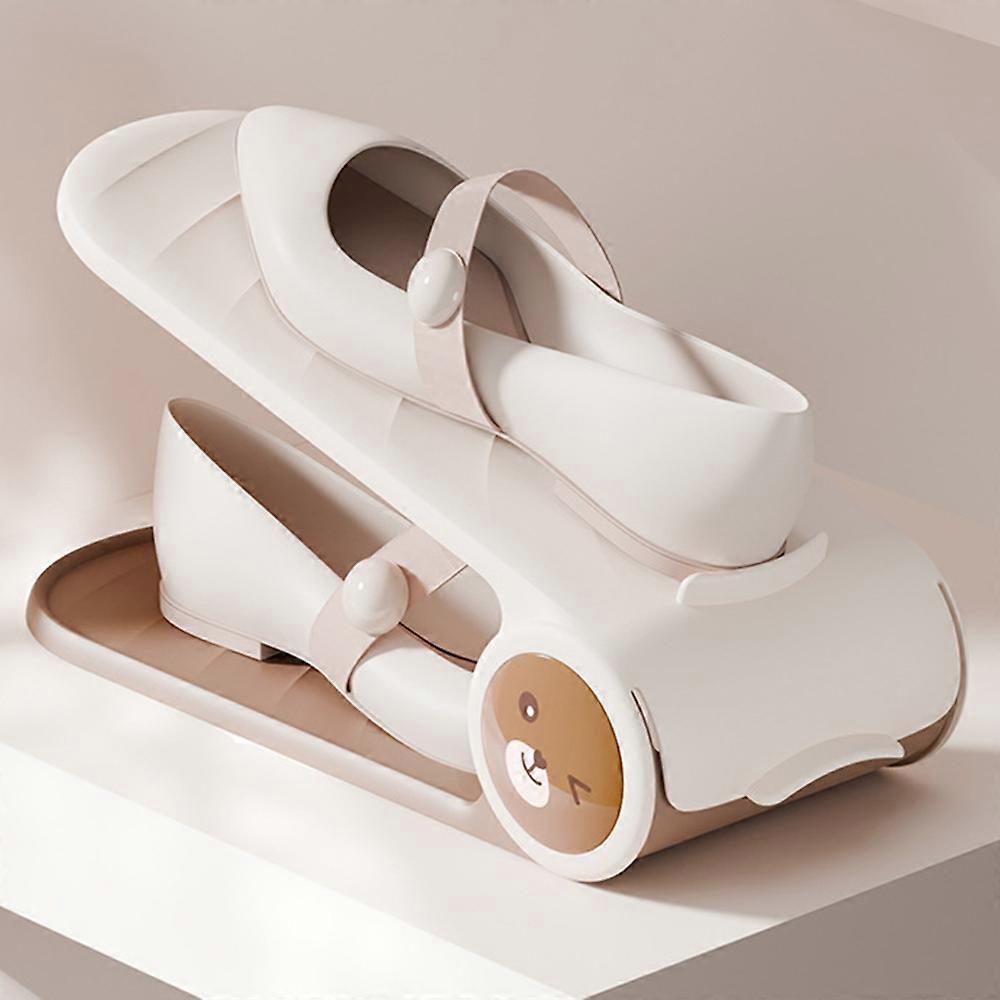 Adjustable Double Layer PP Shoe Rack Organizer Home Space Saving Shoe Holder