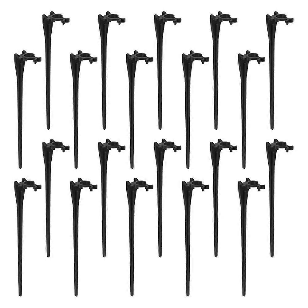 Christmas Light String Stakes for Outdoor Use 20Pcs Plastic Black
