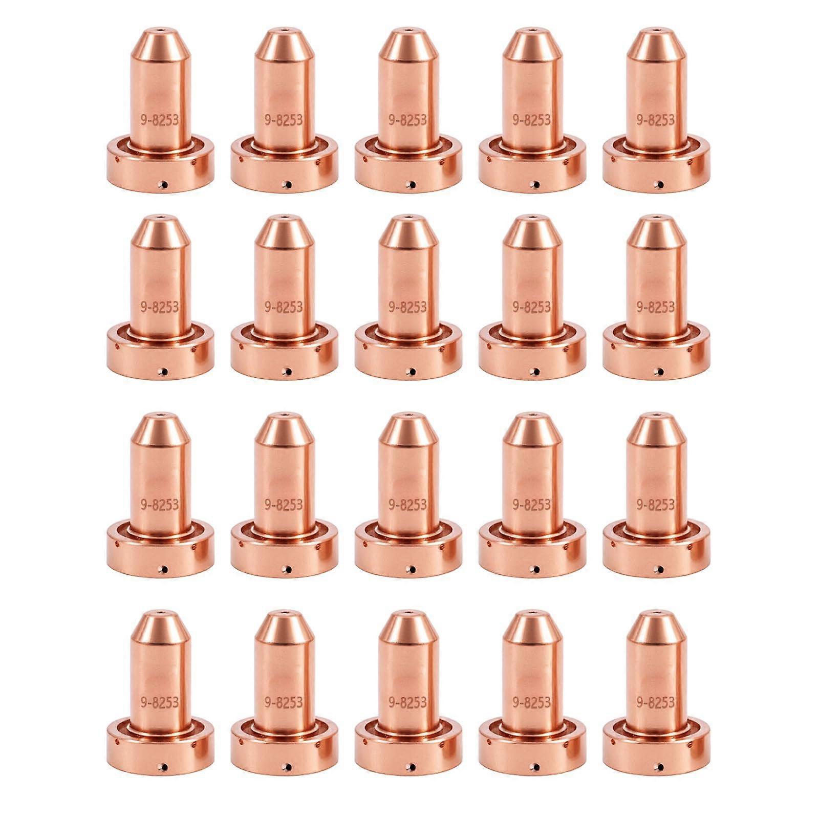 20Pcs Plasma Cutter Nozzle Tips 98253 120A for Thermal Dynamics SL60 SL100 Consistent Cutting Quality