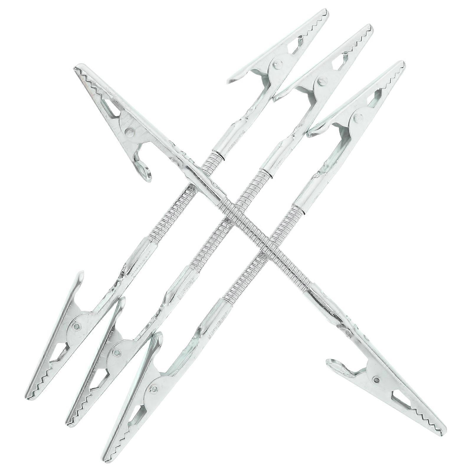 Double-Sided Memo Clips for Table Number Holding Flexible 4Pcs Silver Clips