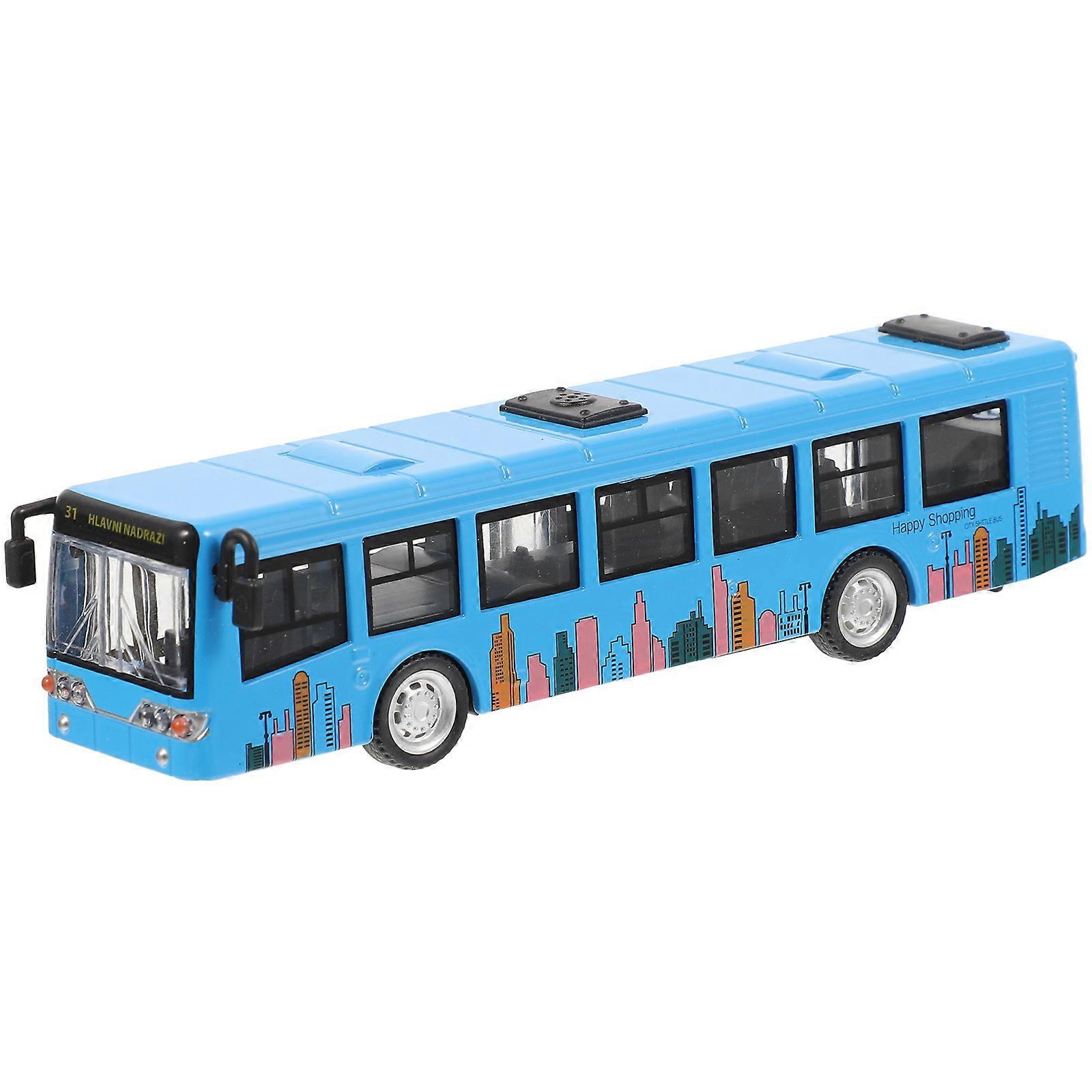 City Bus Toy Bus Model with Pull Back Function for Kids Play