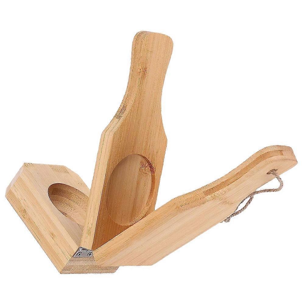 Practical Wood Plantain Press Tostones Maker Tool for Kitchen Use