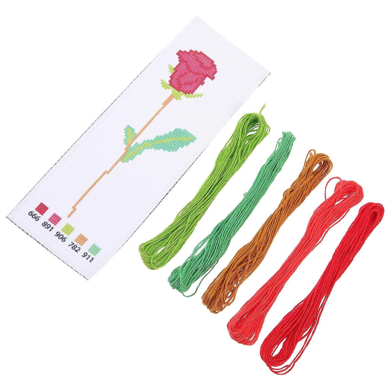 Creative Embroidery Bookmarks Craft Cross Stitch Bookmark for DIY 1Set