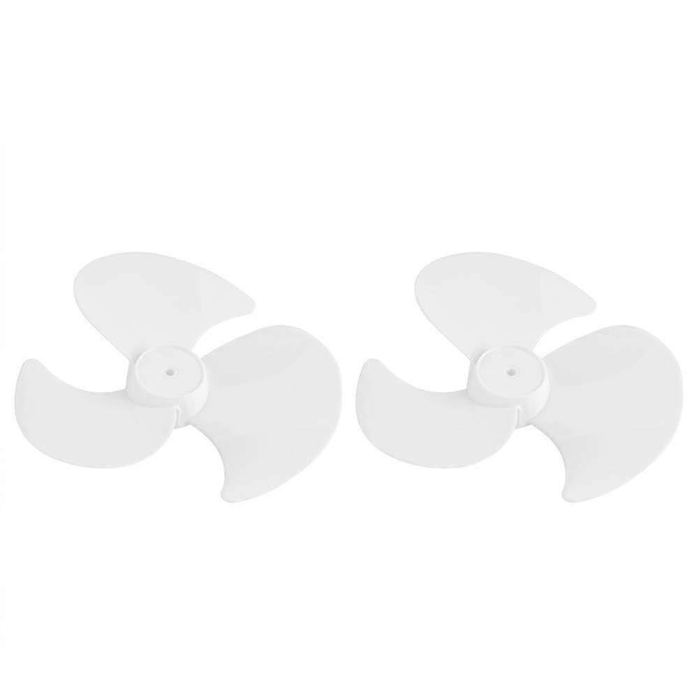 2Pcs 3 Leaf Electric Fan Blades 270mm Durable Plastic Replacement with 8mm Hole Easy Install
