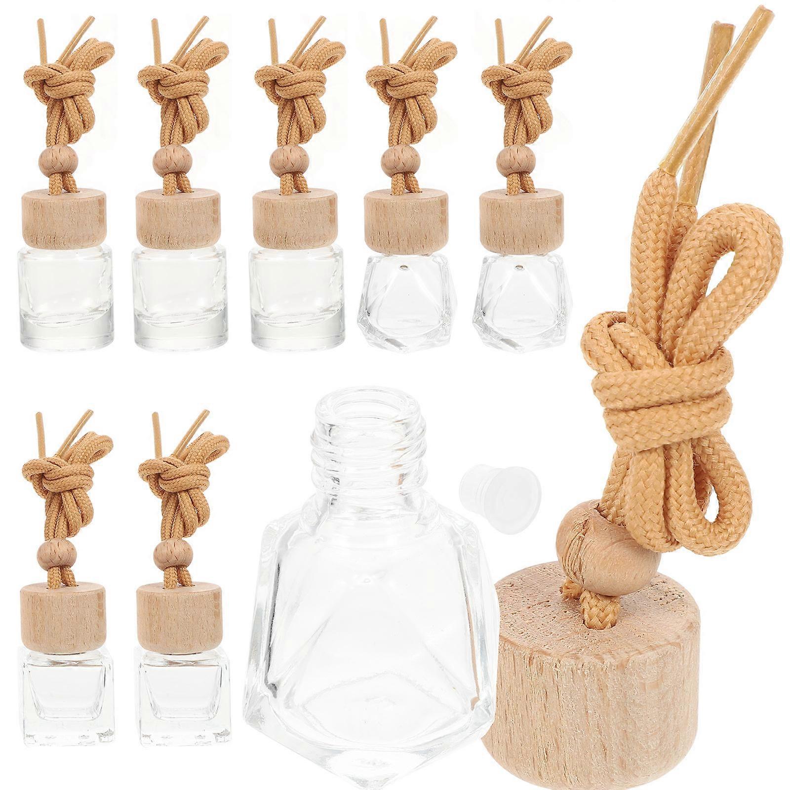 Car Scent Diffuser Glass Perfume Bottle for Storage Use 9Pcs Set