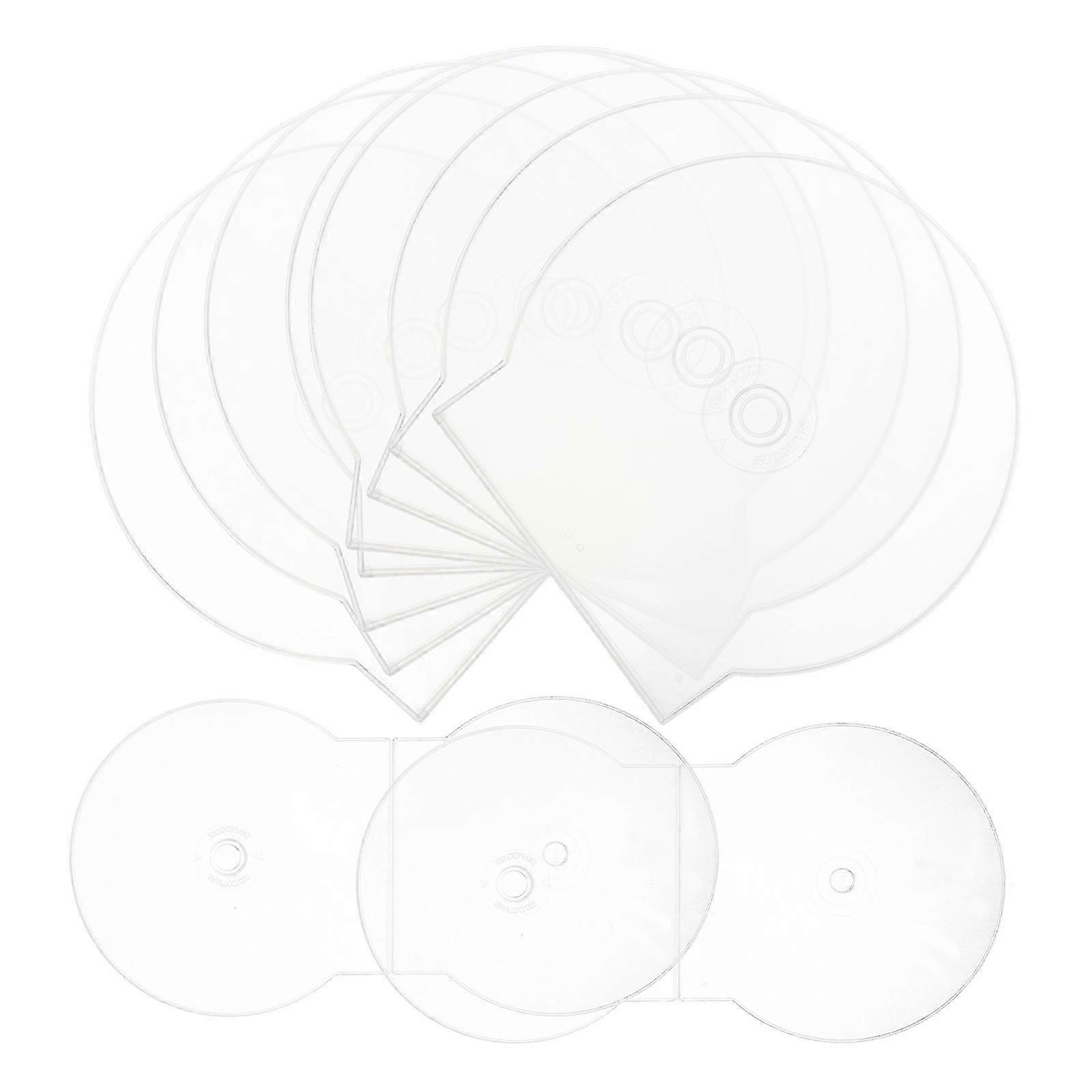 Protective Jewel Case Round Disc Holder For General Users Stylish Design Clear Single Disc Case 20Pack