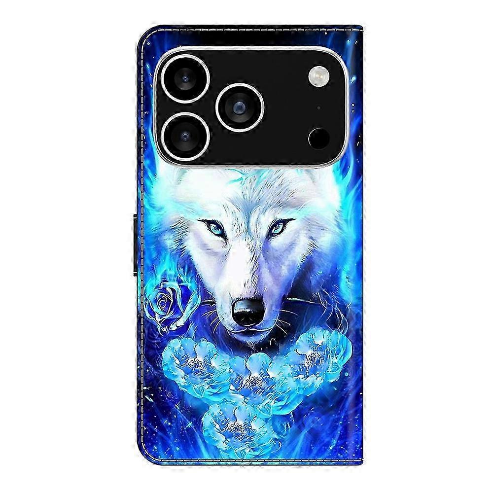 Compatible For iPhone 17 Pro Max Leather Case Pattern Printing Wallet Stand Flip Phone Cover