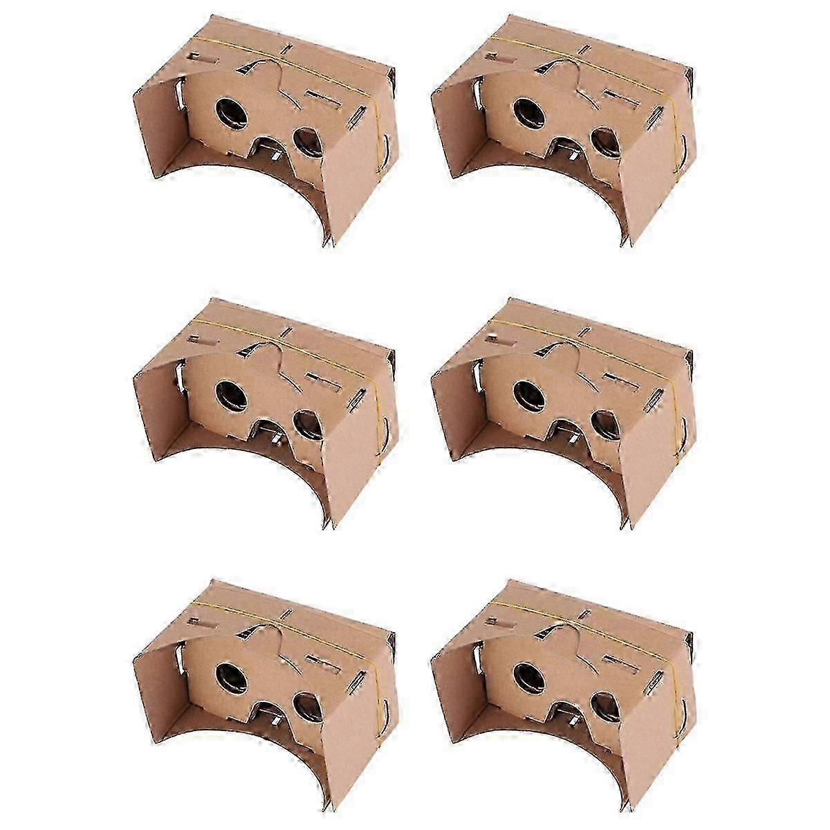 6pcs 6 Polegadas Diy 3d Vr Óculos de Realidade Virtual Hardboard Para Papelão