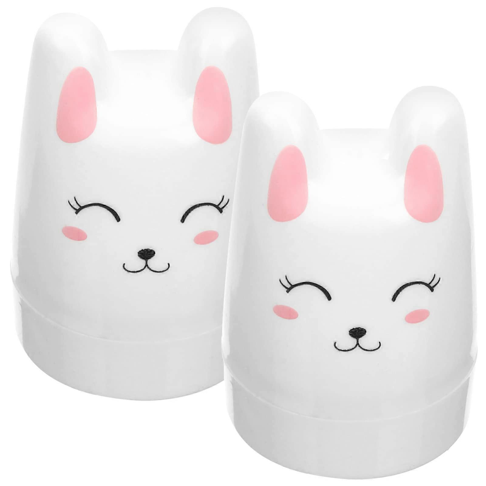 Bunny Shape Silicone Nail Art Stamper with Scraper, Reusable Easy Clean DIY Manicure Kit