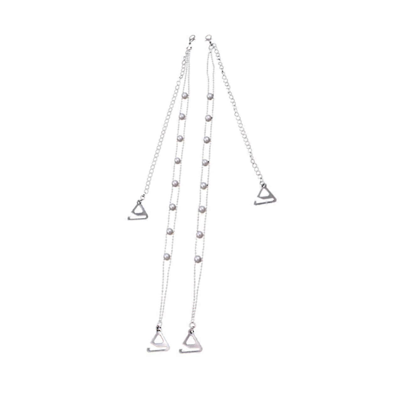 NonSlip Pearl Bra Straps Adjustable Decorative Shoulder Straps for Comfortable Support