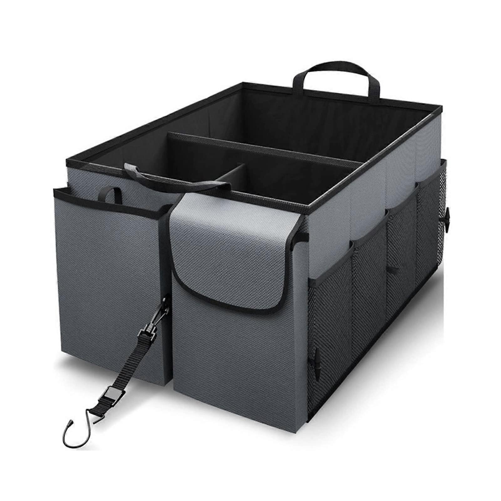 Car Trunk Organizer with Adjustable Straps, Durable MultiCompartment SUV Cargo Storage Bag