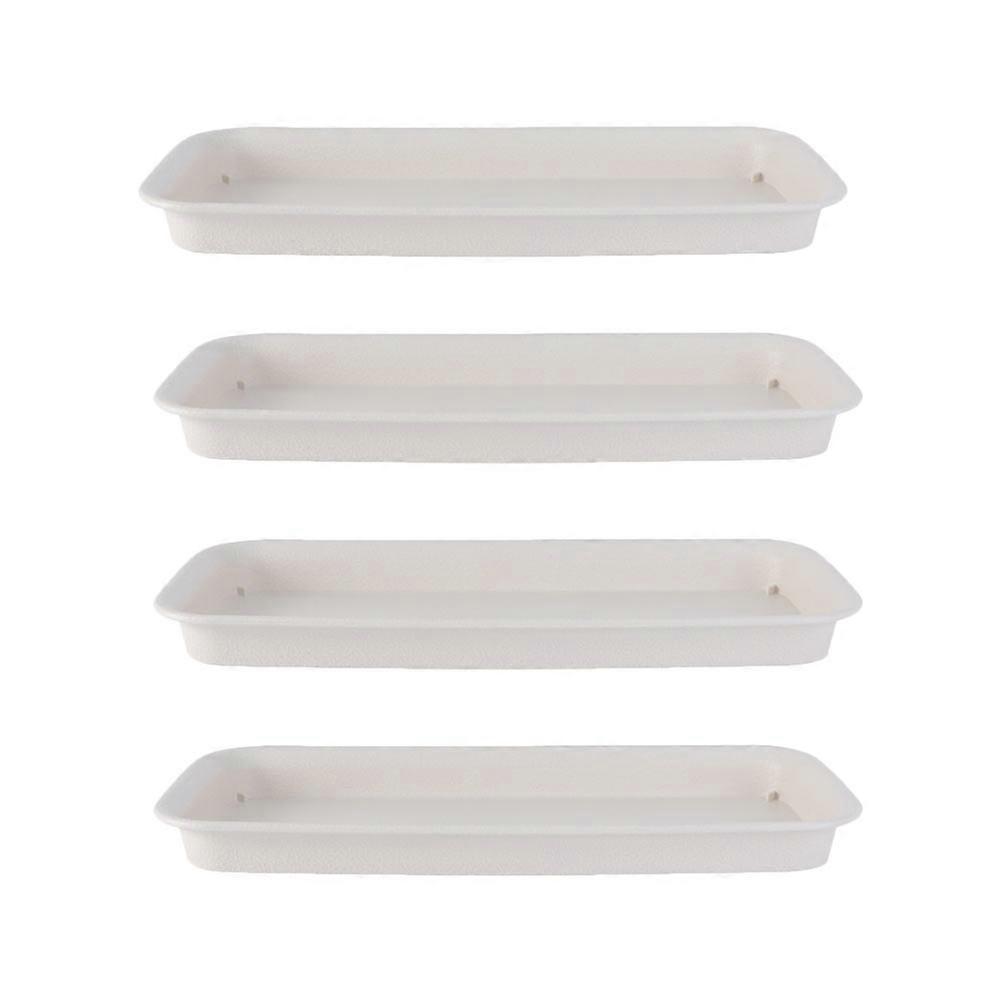 Rectangular Flowerpot Water Trays for Gardening Use 4Pcs Plastic Plant Pot Holders