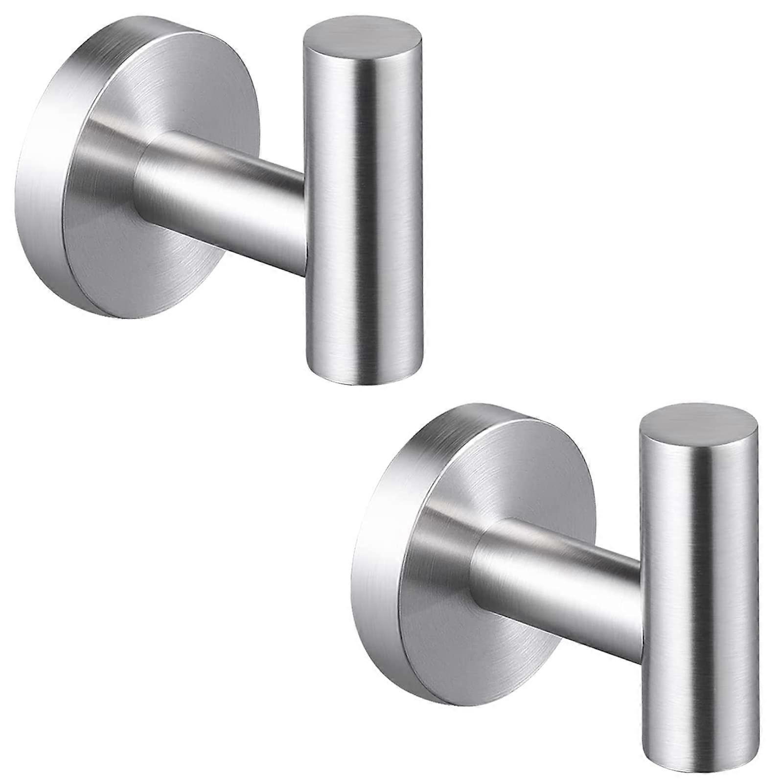 Bathroom Towel Hook 2 Pack Rustproof Brushed Stainless Steel Wall Mounted Coat and Robe Hooks