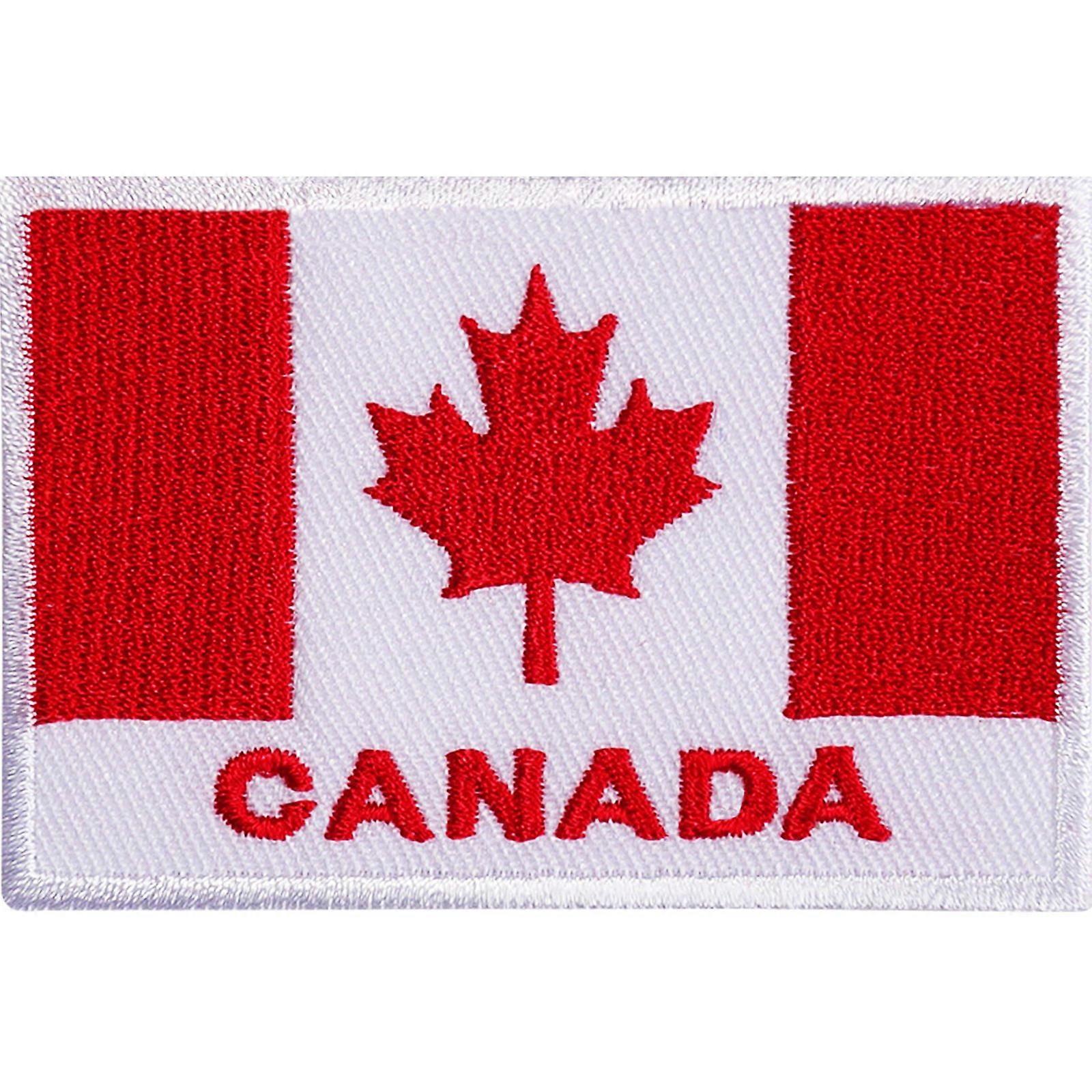Canada Flag Patch with Vivid Embroidery, IronOn or SewOn for Jackets, Backpacks, Hats