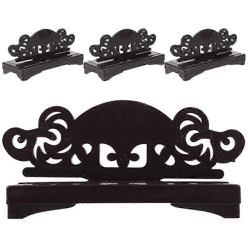 4 Pcs Functional Folding Fan Display Bases Decorative Hand Fan Holders