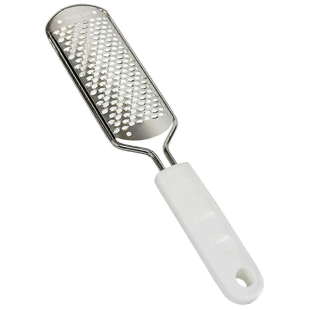 Pedicure Callus Remover Metal Foot File with Replaceable LargeHole Blade White Ergonomic Handle