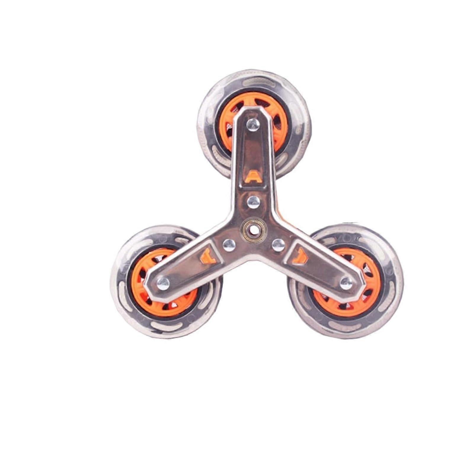 2Pcs Stair Climbing Wheels Replacement Set, Triangular Trolley Wheels for Smooth and Stable Climbing