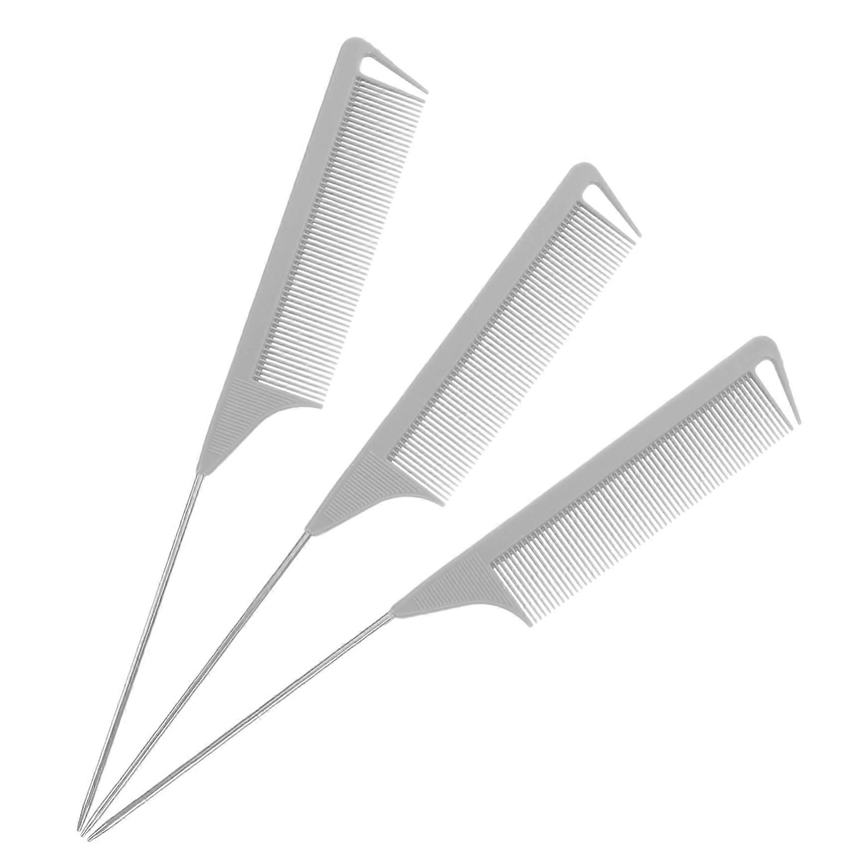 Hair Styling Comb Set with Rat Tail Combs for Precise Sectioning, Coloring and Smooth Detangling