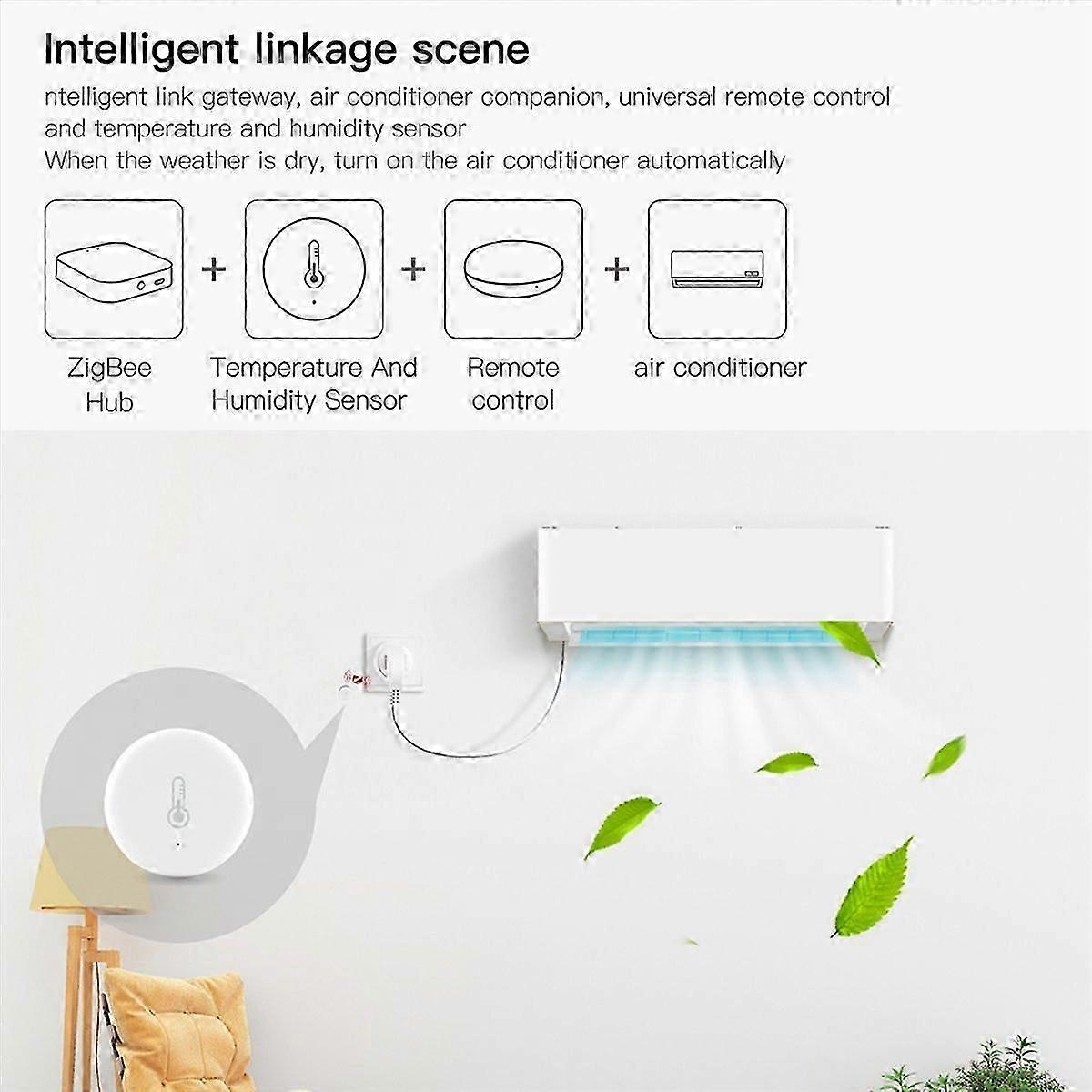6X Tuya Smart ZigBee 3.0 Smart Temperature and Humidity Sensor Battery Powered Security with Tuya Sm