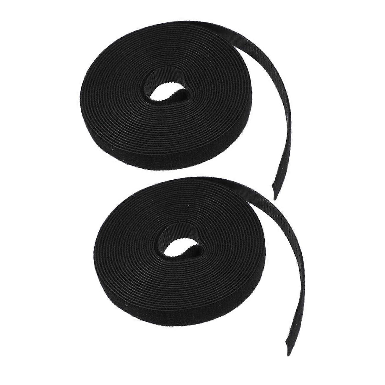 2 Rolls Reusable Hook and Loop Cable Organizer Straps for Tangle Cord Management at Home and Office
