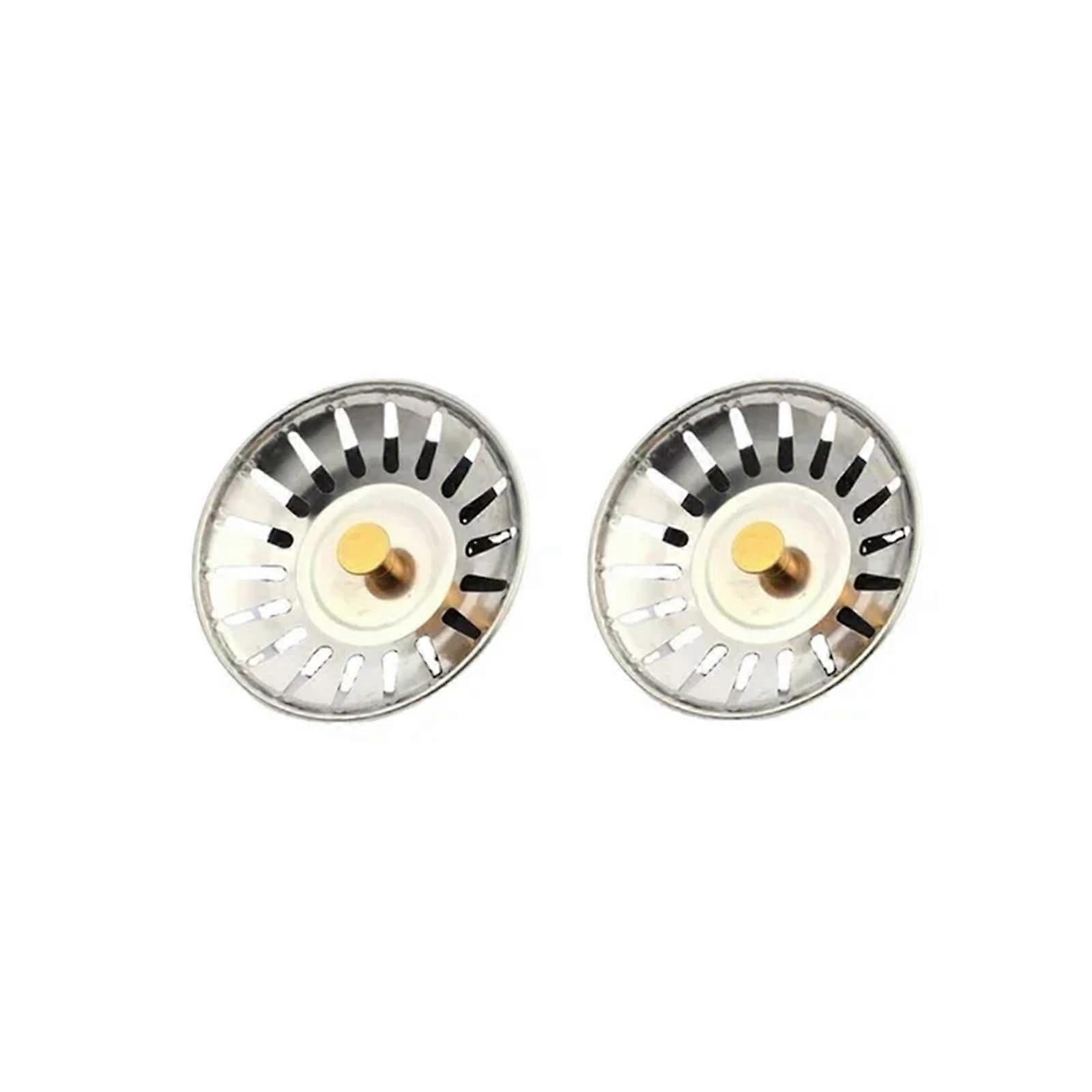 2pcs Gold Kitchen Sink Strainer and Drain Stopper, AntiClogging RustResistant Easy Clean Filter
