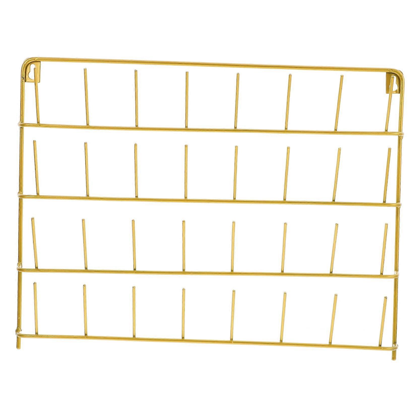 32 Spools Wall Mounted Metal Thread Rack for Sewing and Embroidery, Space Saving Spool Holder