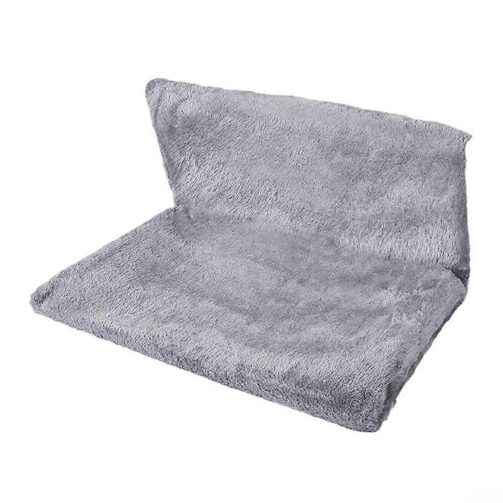 Cat Radiator Bed with Soft Plush Comfort, Foldable Warm Hammock, Machine Washable Cover, Gray
