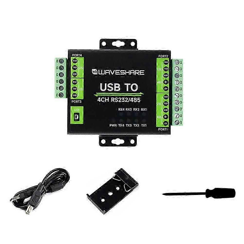 Waveshare FT4232HL USB TO RS232/485 Interface Converter Industrial Isolation for Mac Linux Android Windows 11/10/8.1/8/7