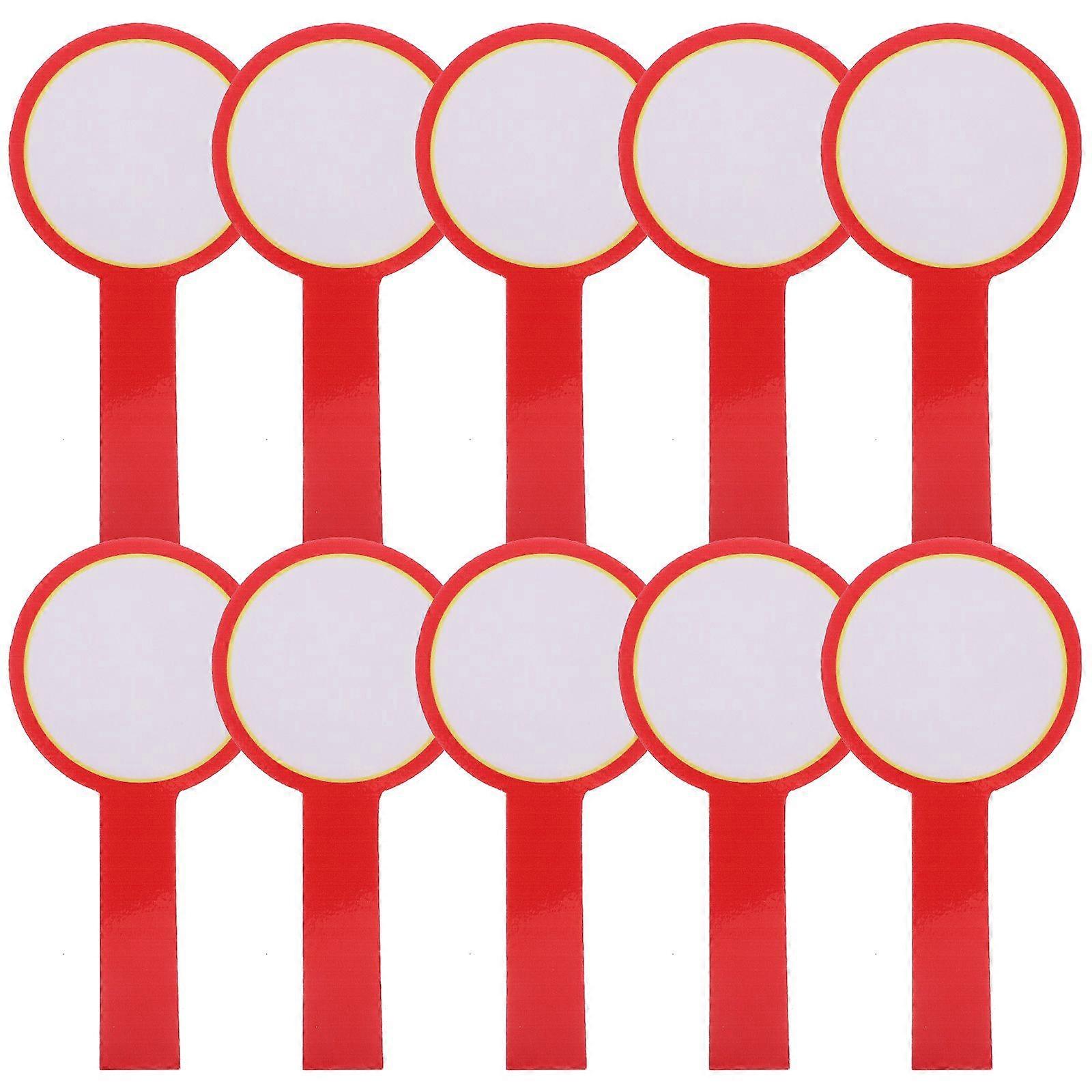 10pcs Blank Scoreboard Handheld Scoreboard Dry Erase Answer Paddle Writable Paddle