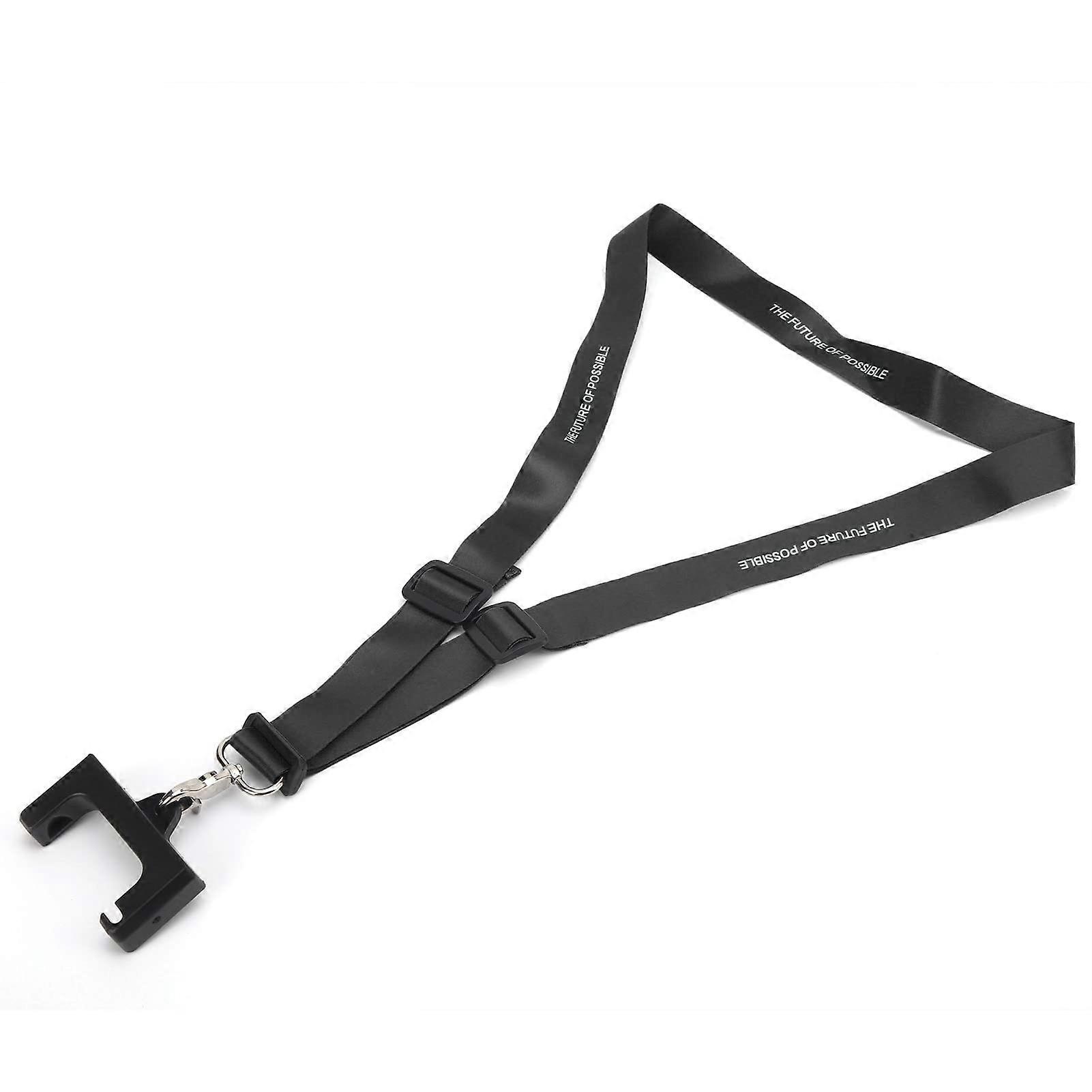 Drone Controller Lanyard with Secure Phone Clip, Black Neck Strap Compatible with DJI Mini 2 Air 2S