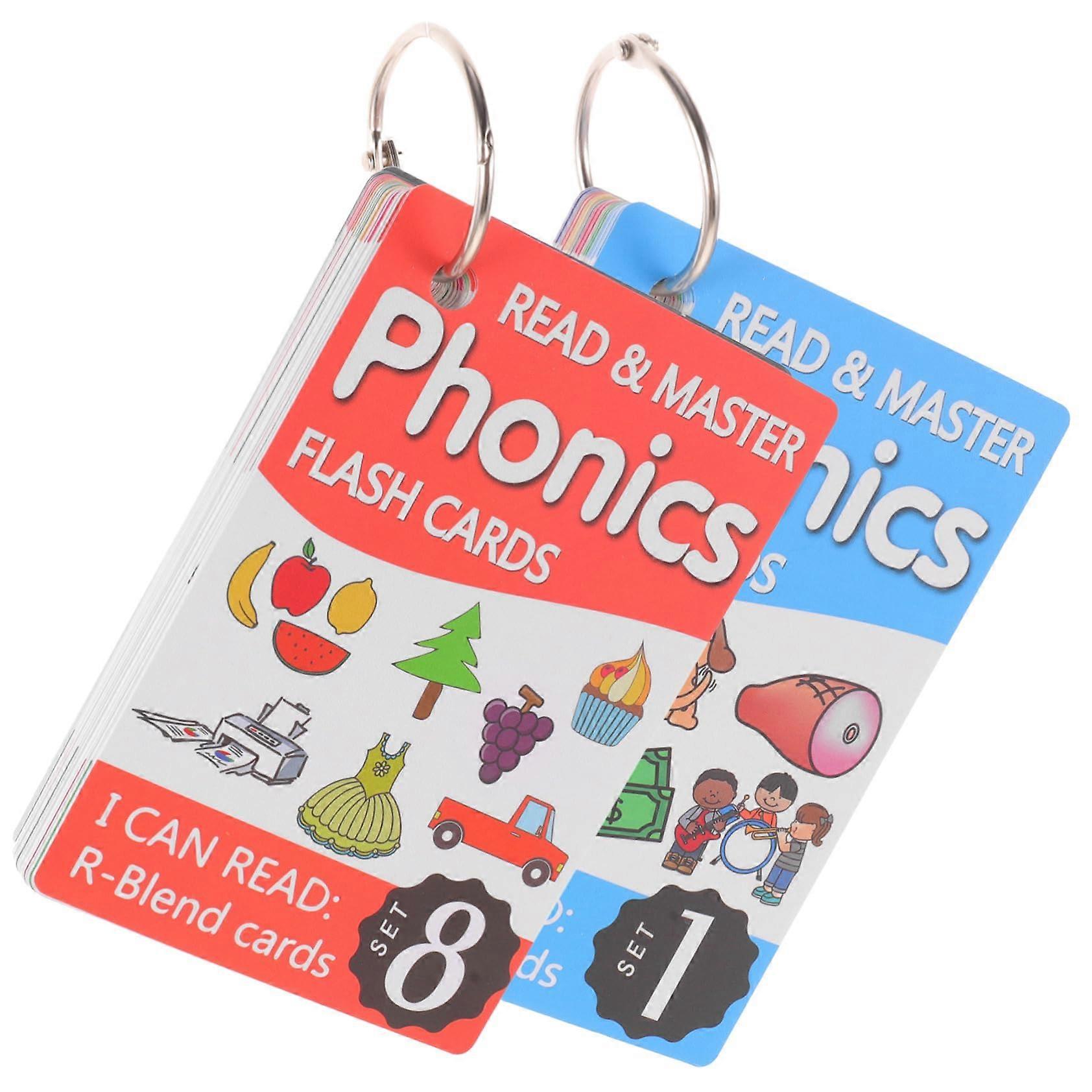 Phonics Flash Cards for Kids Alphabet Learning Tool with Durable Ringbound Design