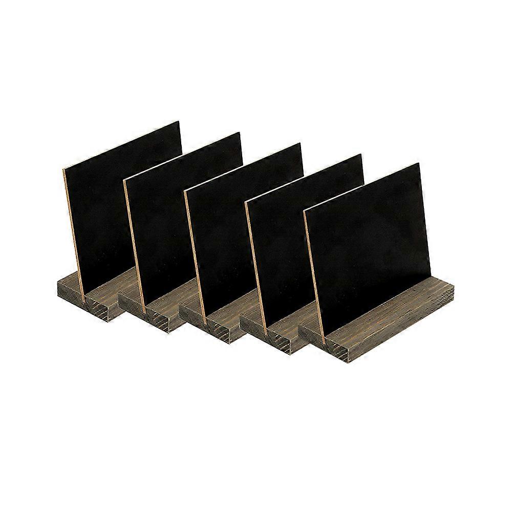 Wood Chalkboard Message Board for Table Decor 5Pcs Black Color