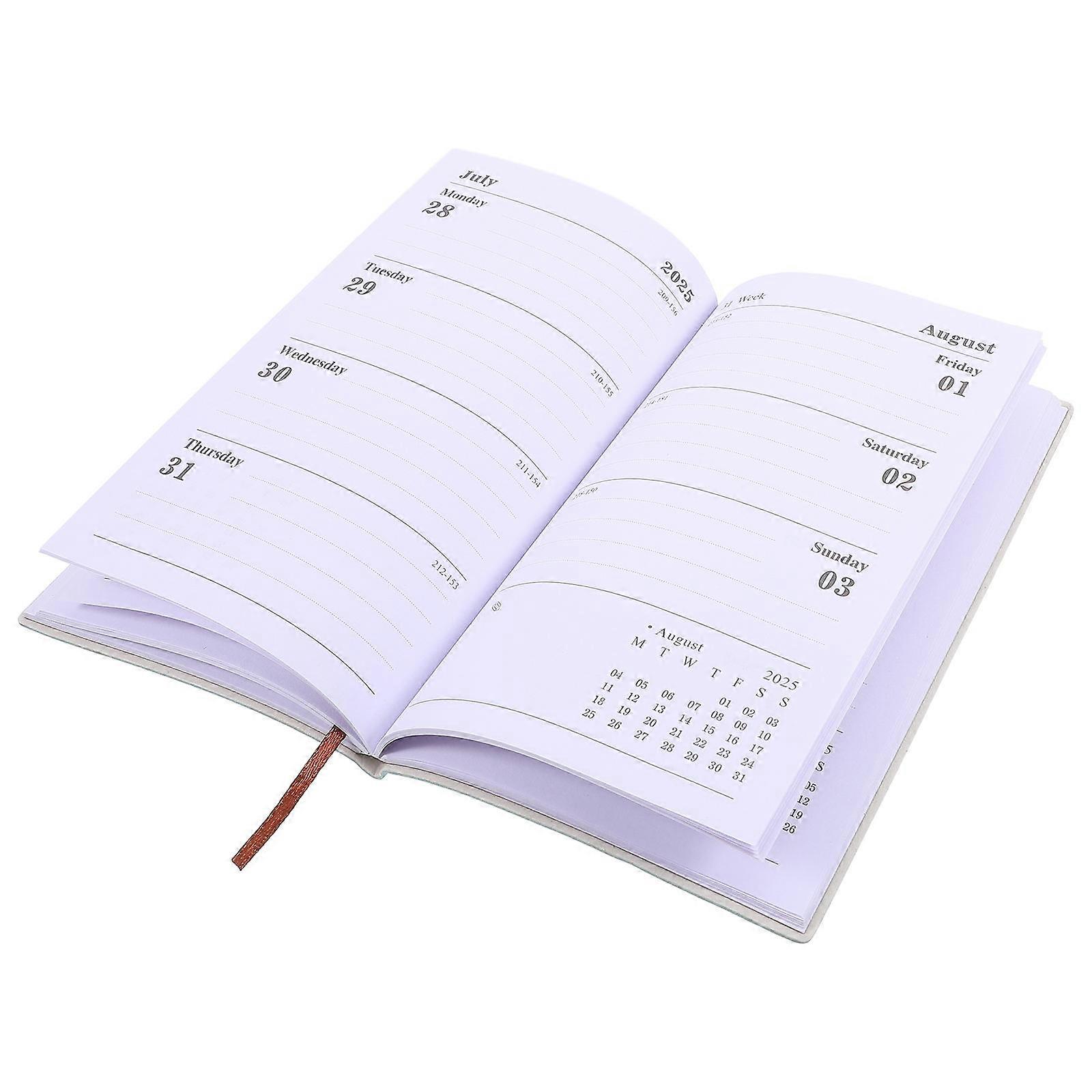 Brown Planner Notepad for Office Use 1 Book Portable Daily Schedule Book