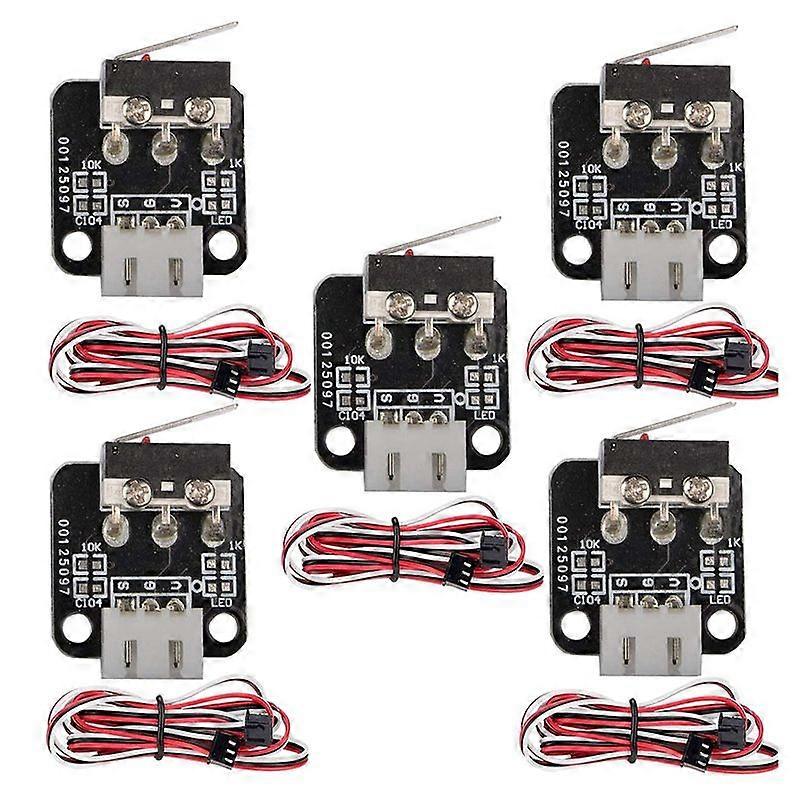 5Pcs 3Pin for End Stop Limit Switch with Cables,3D Printer Limit Switchs,Mechanical Endstop Switch