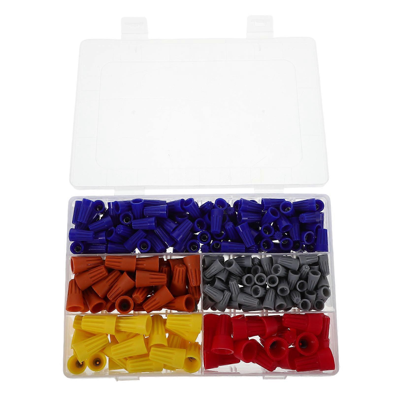 Insulation Wire Connectors For Diy Electrical Repair Rectangular Shape Spiral Design Quick Installation 330Pcs