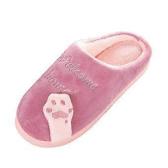Pantofole a forma di gatto per donna/uomo, pantofole antiscivolo a forma di gattino peloso, compatibili con l'uso domestico, divertenti regali a forma di gatto per gli amanti dei gatti, Pasqua/Natale - Anguria