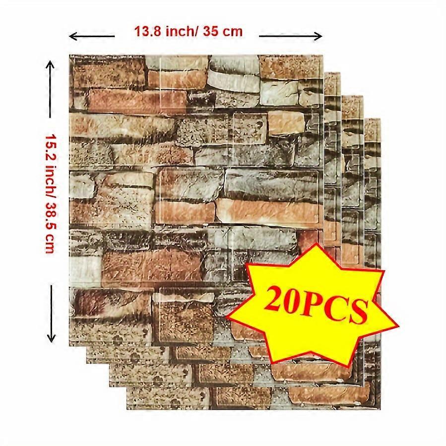 3D Wall Sticker Brick Pattern Wallpaper