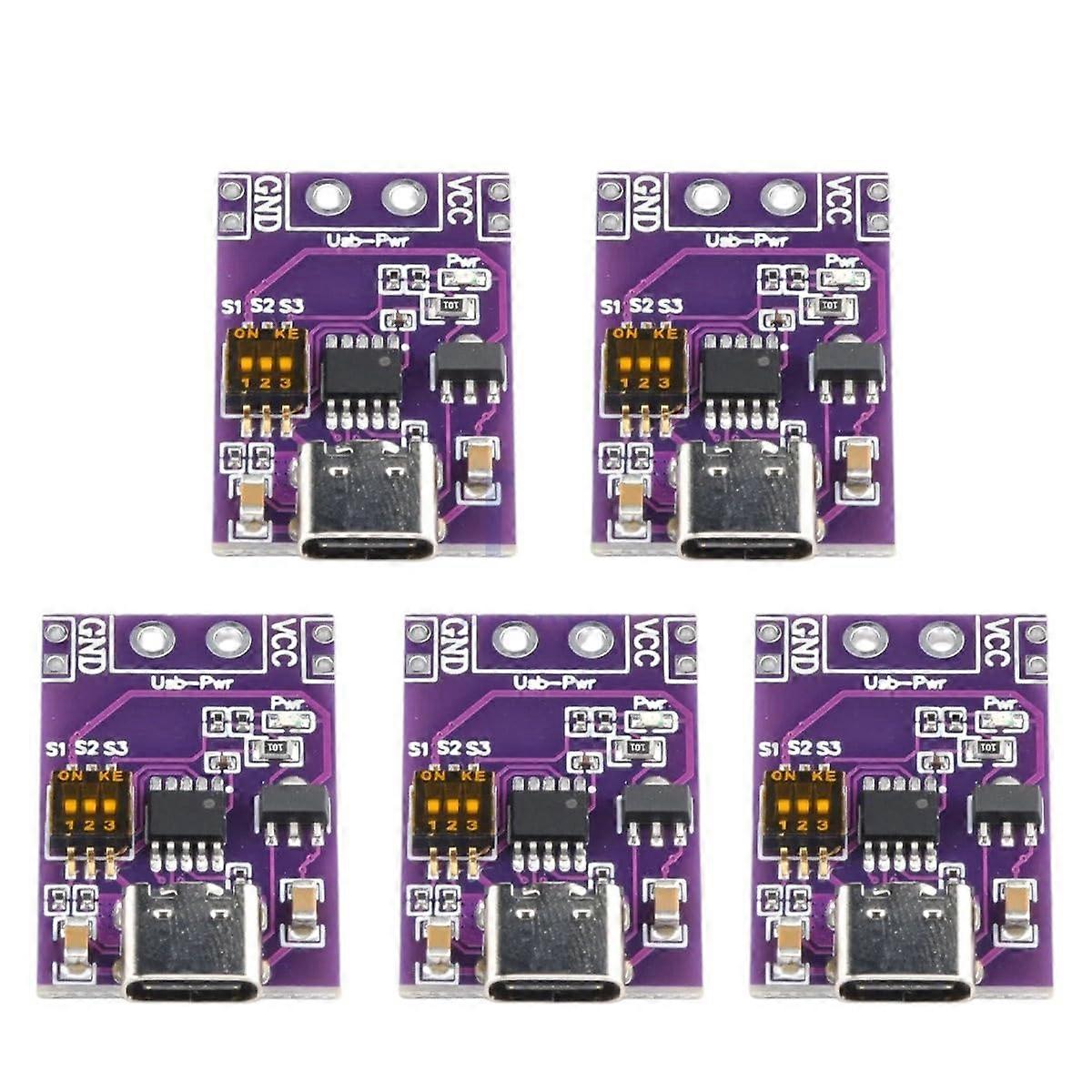 USBC PD QC AFC Fast Charge Trigger Board, TypeC to DC Power Conversion Detector 1/5Pcs