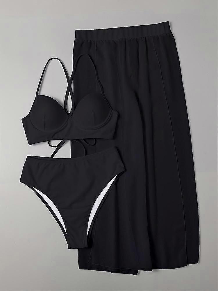 Women's Swimsuit Set, Elegant, Solid Color, Beachwear