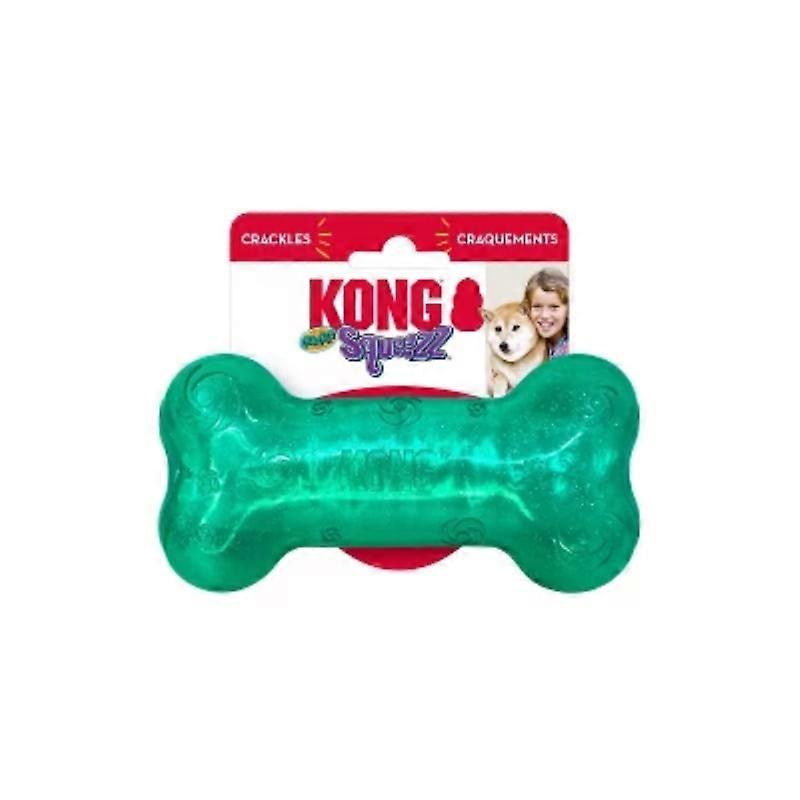KONG Squeezz Crackle Dog Bone Toy