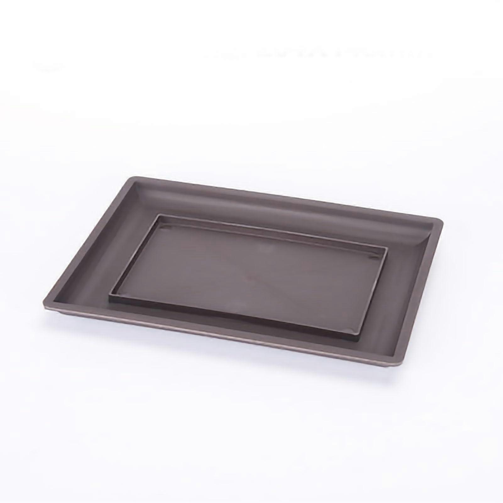 Large Rectangular Serving Tray with Large Capacity Surface for Kitchen and Multipurpose Storage