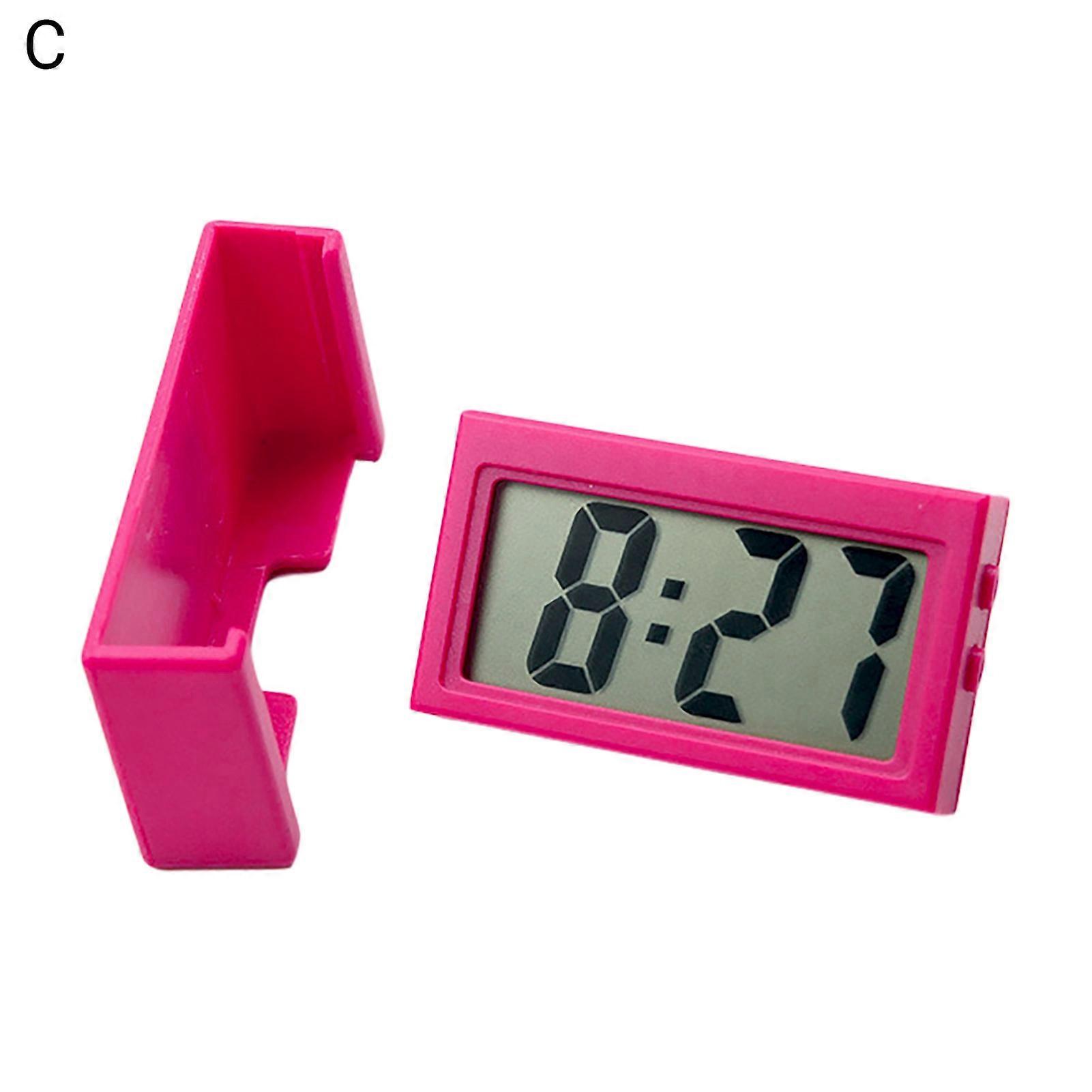 Self-Adhesive Mini LCD Clock - Large Screen for Car & Home