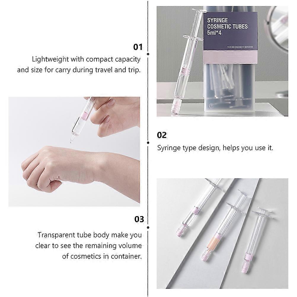 Thin Lotion Bottle Transparent Vacuum Dispenser Bottle for Storage 1Set Set