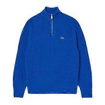Lacoste Herren-Pullover aus kardierter Wolle mit Reißverschluss und hohem Kragen