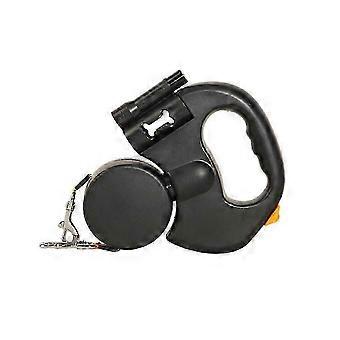 Illuminated Double Retractable Leash for Two Dogs, 360 Anti-Tangle Swivel Strap