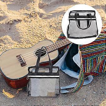 Reise-Kulturbeutel, tragbarer Strandbeutel, atmungsaktive Netzhandtasche, Netzduschbeutel, tragbare Netzstrandtasche, Outdoor-Kulturbeutel, Reisetasche, Reisekosmetik