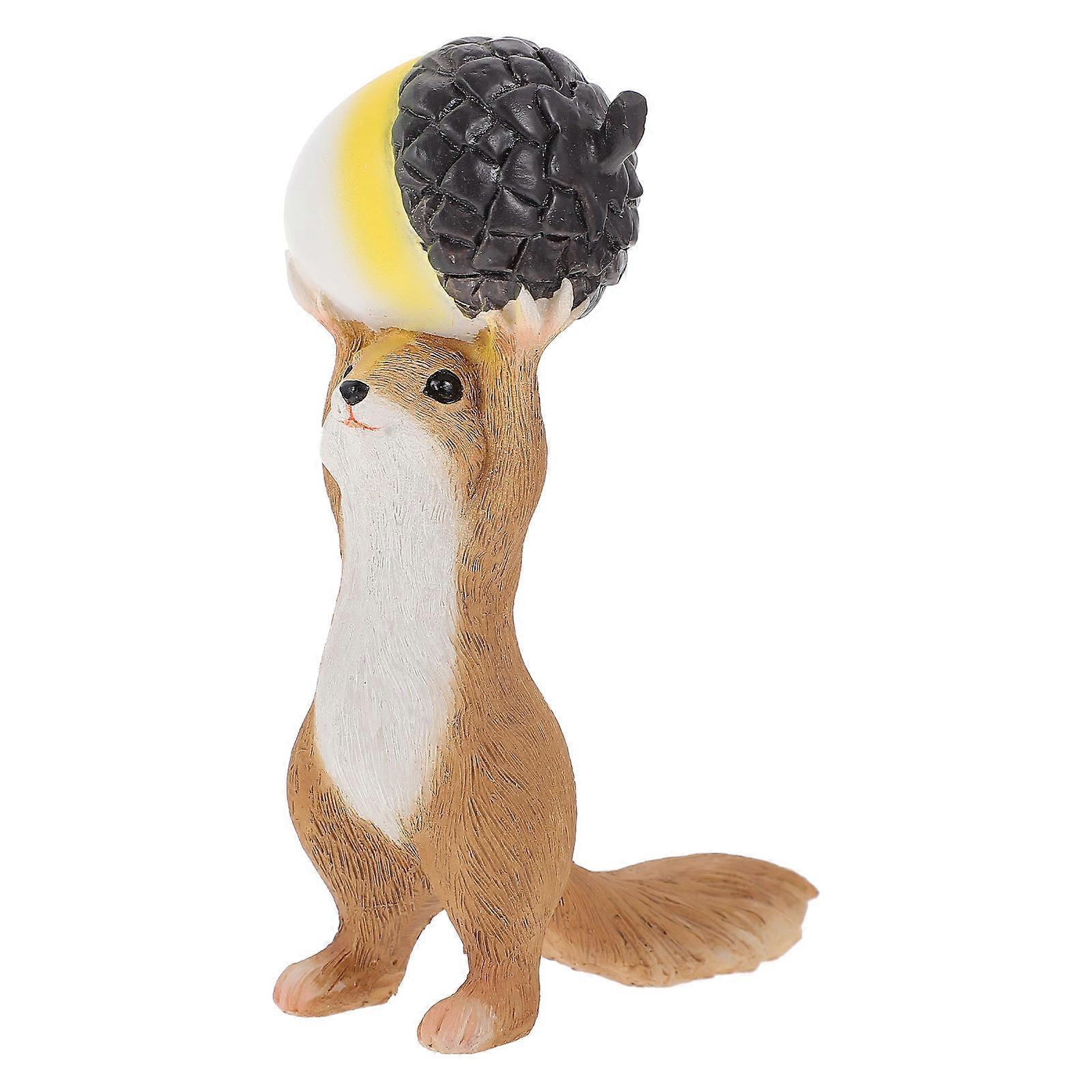 Resin Squirrel Decor Squirrel Statue for Decoration 2Pcs