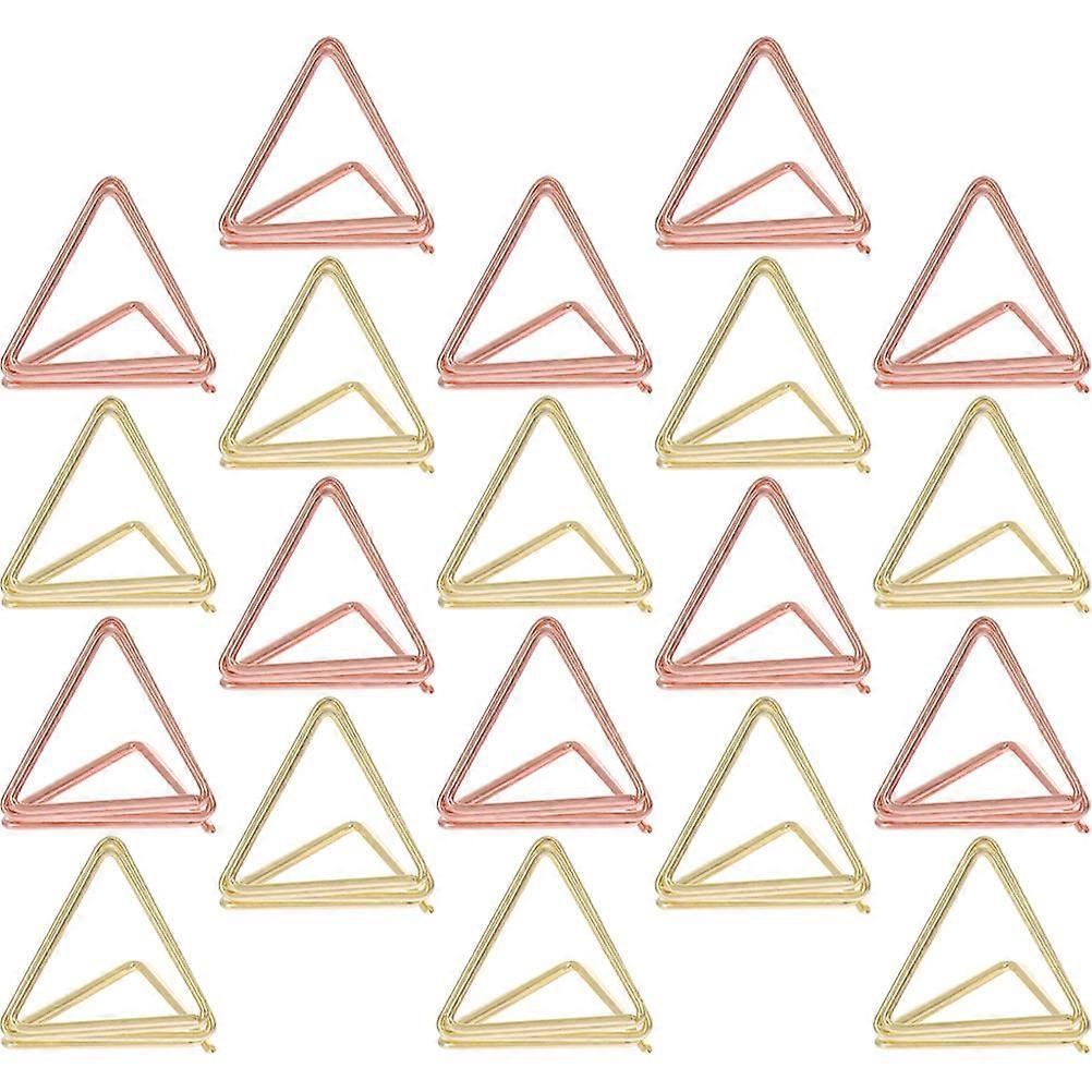 Triangular Memo Clips Metal Place Card Holders for Displaying Use 40Pcs