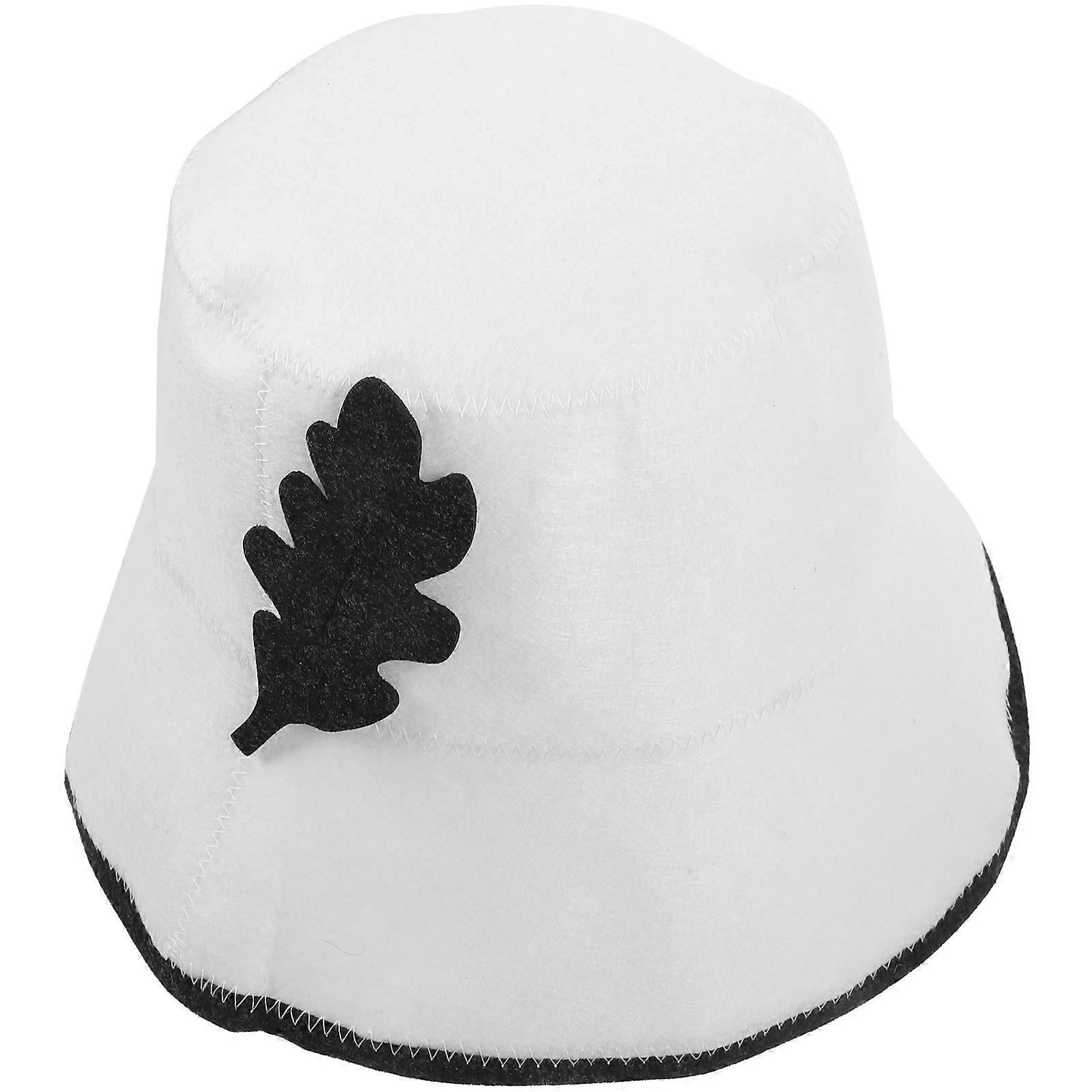 Shower Cap Felt Sauna Hat for Quick Drying Soft White Bathing Hat