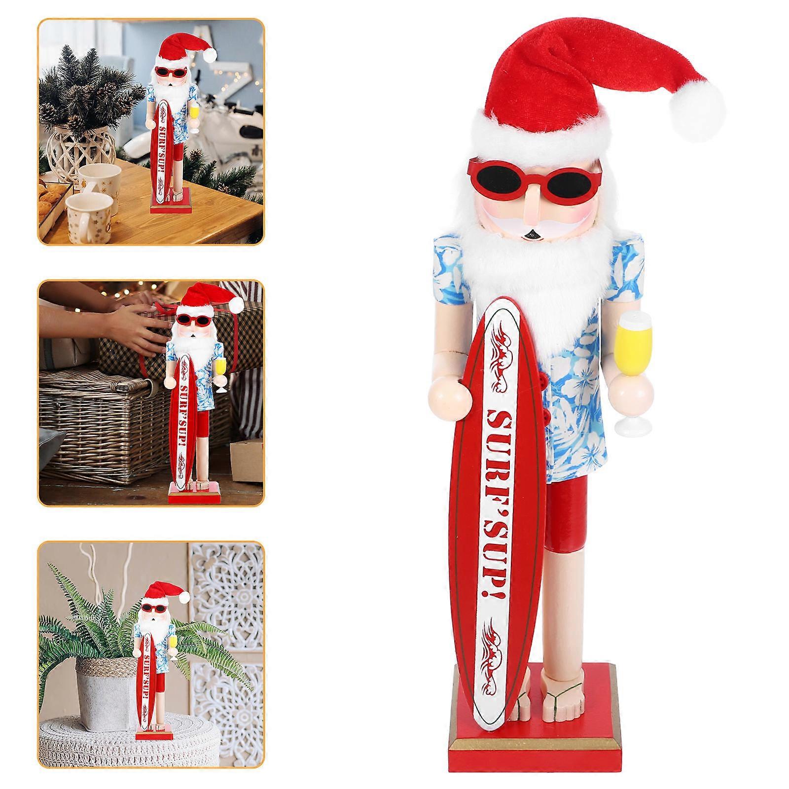 Wooden Nutcracker Beach Nutcracker for Decoration Multi Color